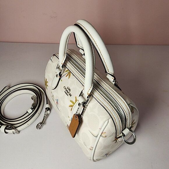 NWT COACH CK164 Rowan Satchel Signature Canvas Hula Hawaiian Print - Picture 2 of 8